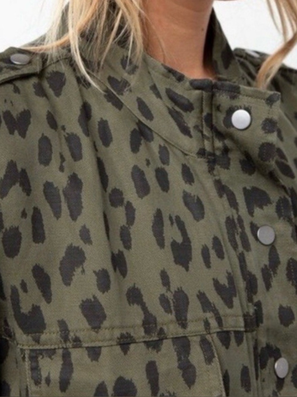 Rails Collins Green Leopard Print Jacket Size XSmall